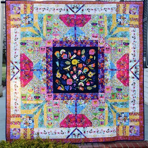 Baumwolle Patchwork - Carolyn Gavin Stoffe - Harmony - Bundles of Joy Robin's Egg